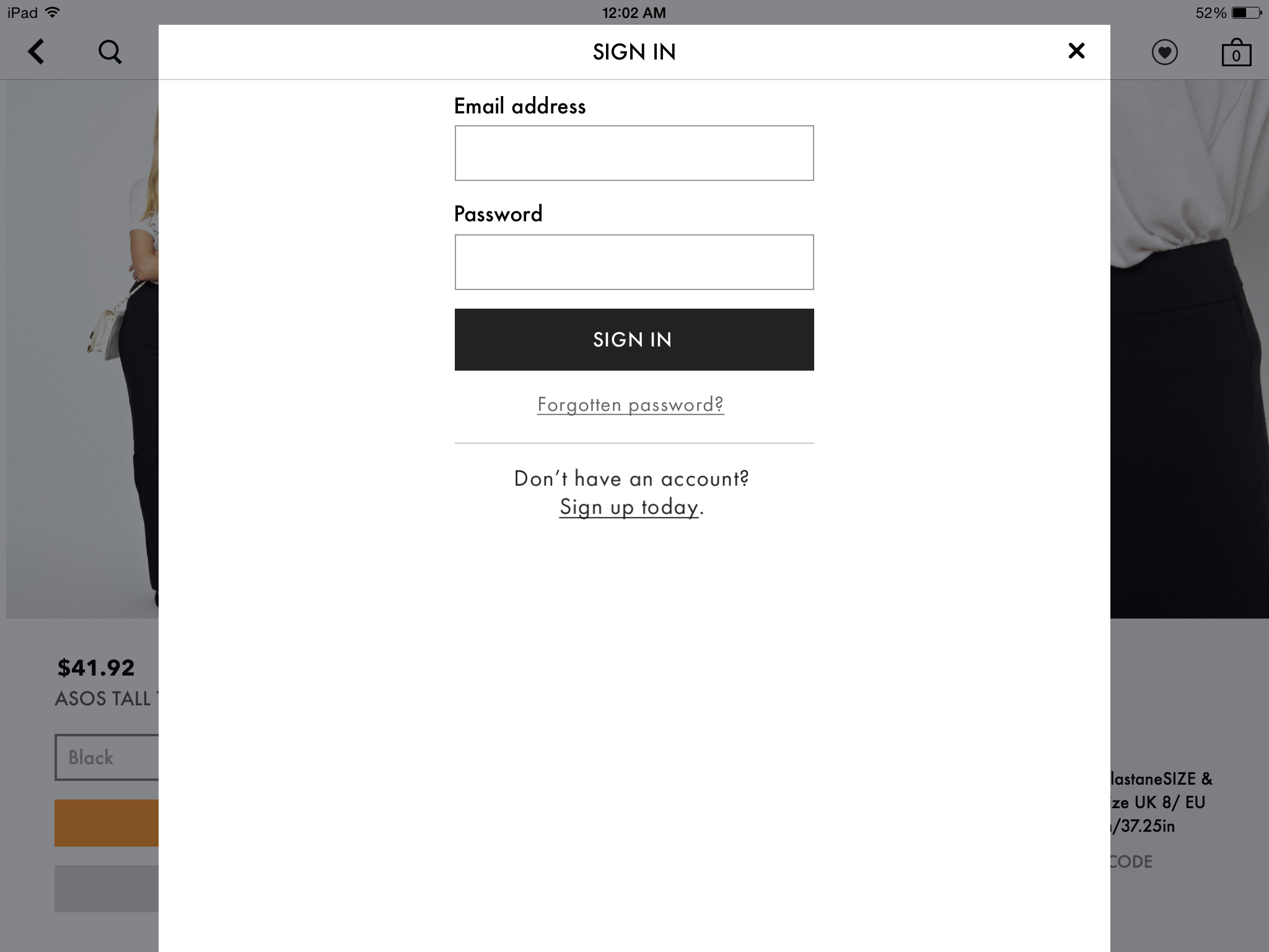 ASOS Login