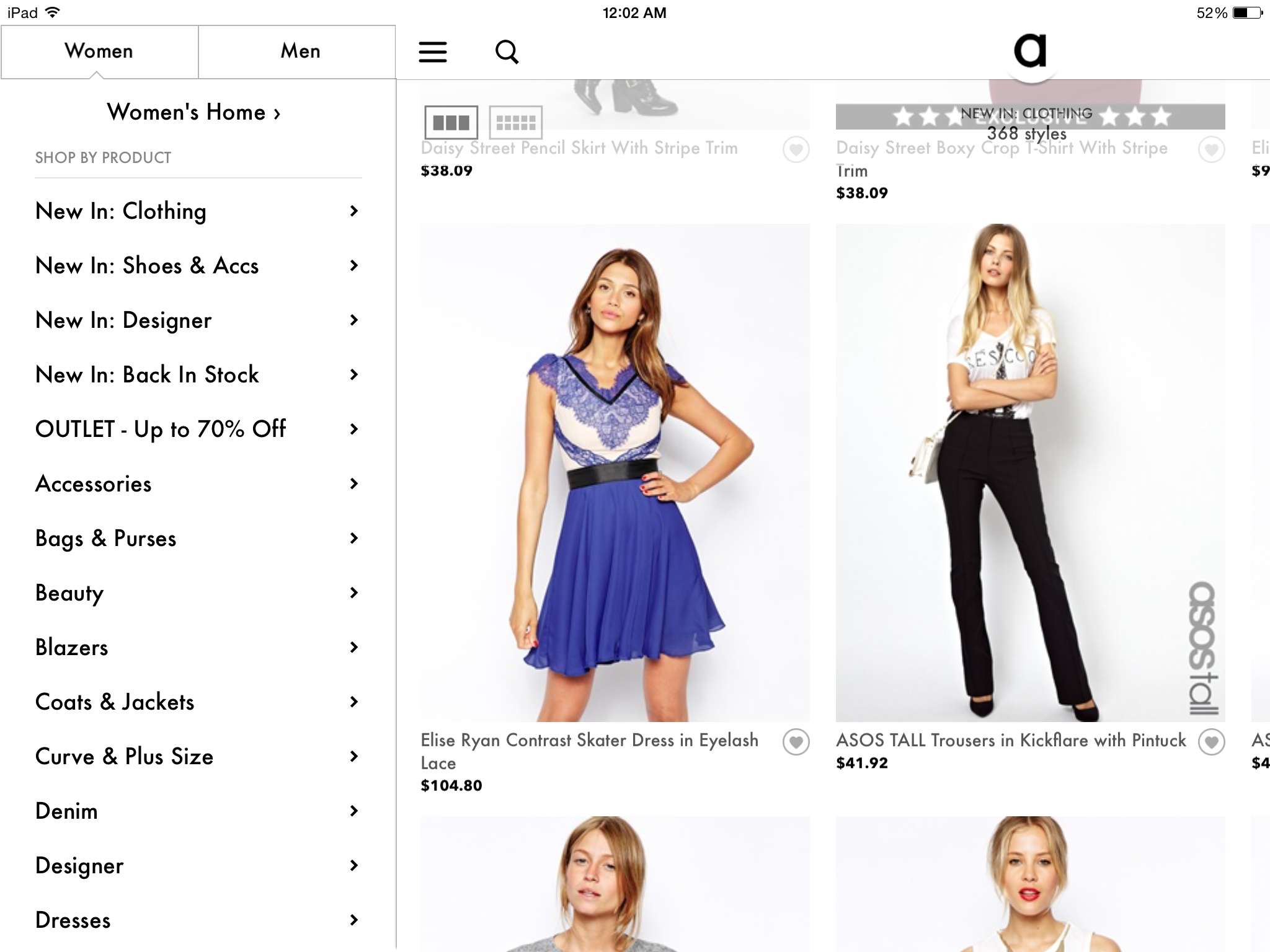 ASOS Sidebar