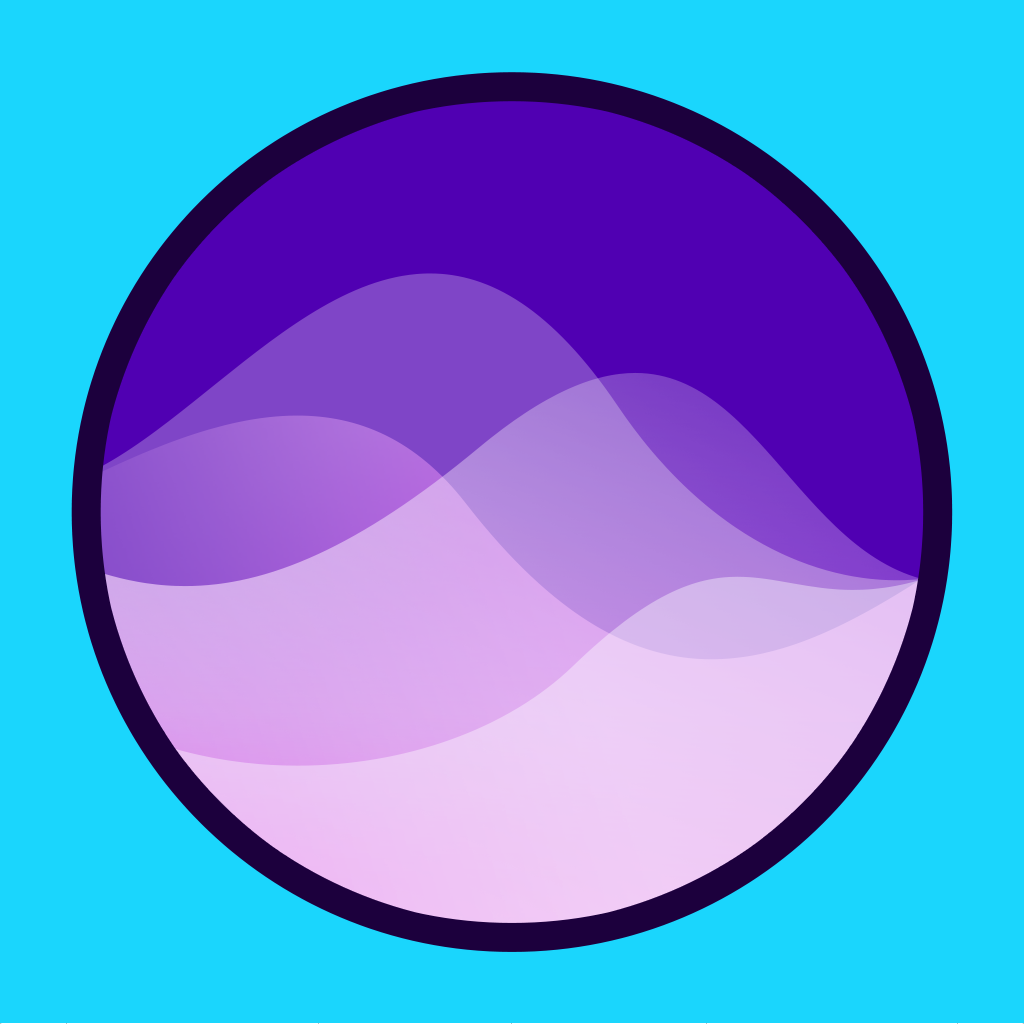 Beatwave app icon with a blue and purple abstract gradient circle design featuring an abstract wave.
