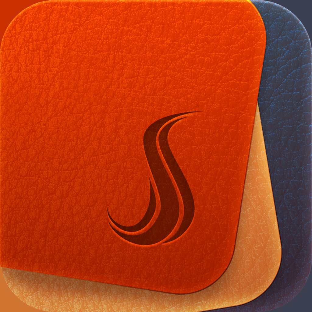 Cartalog app icon with a multicolored skeuomorphism squircle design featuring a letter s.