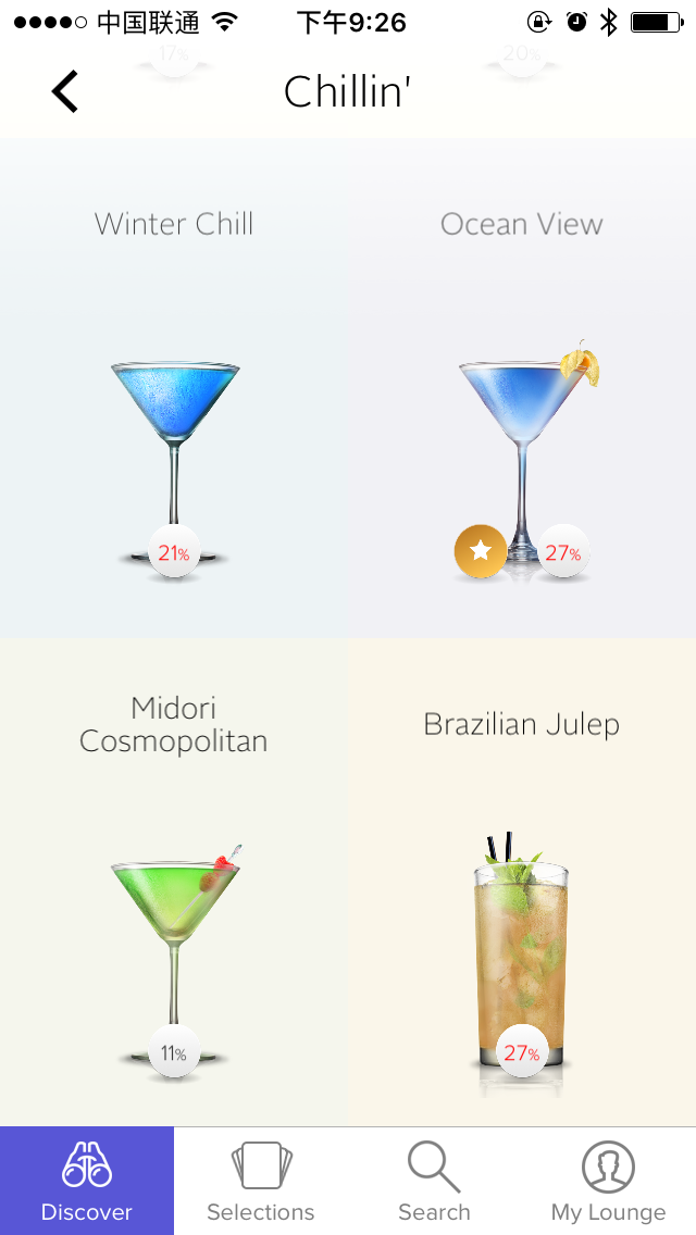 Cocktail Flow List