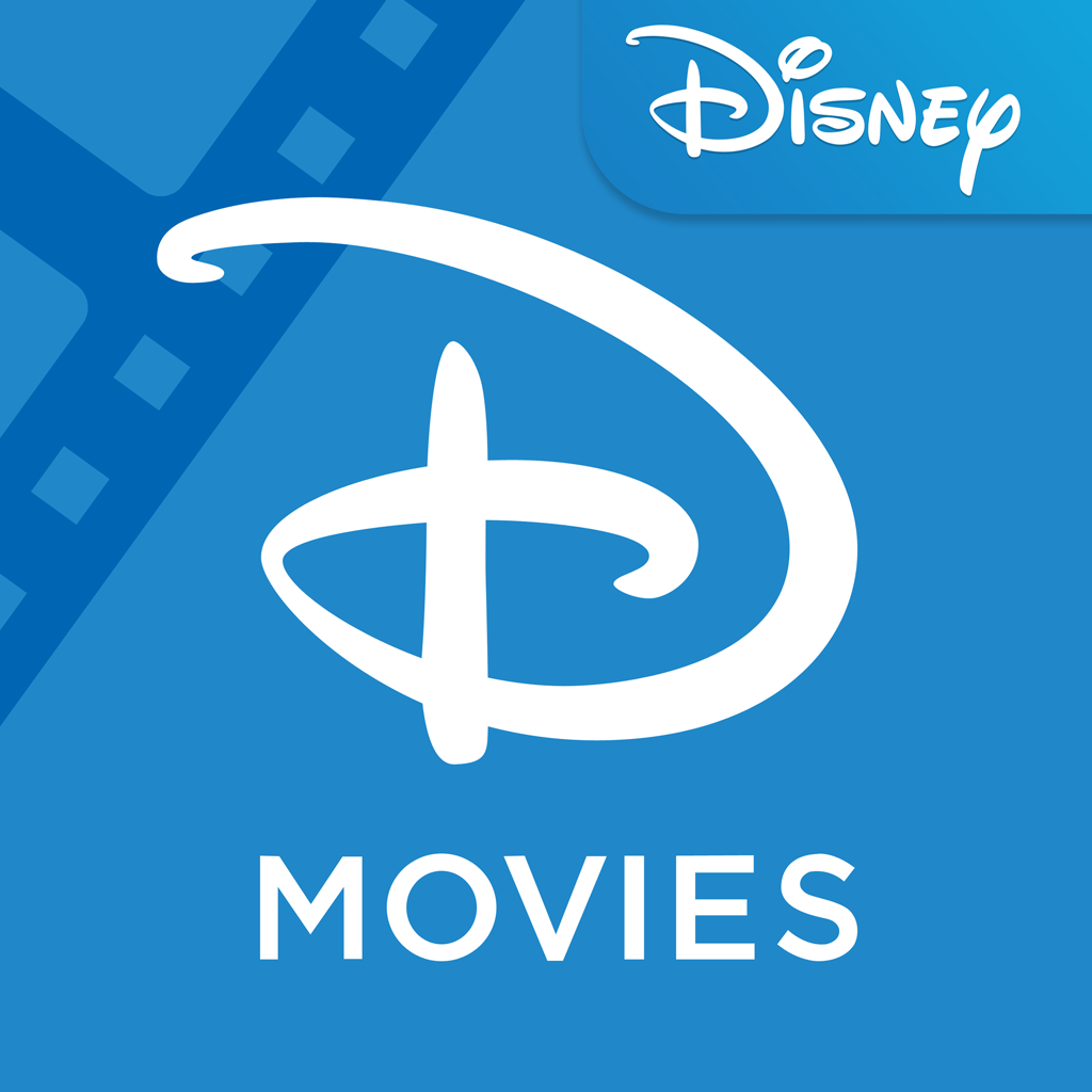 Disney Movies Anywhere app icon with a blue flat minimalist squircle design featuring a disney logo.