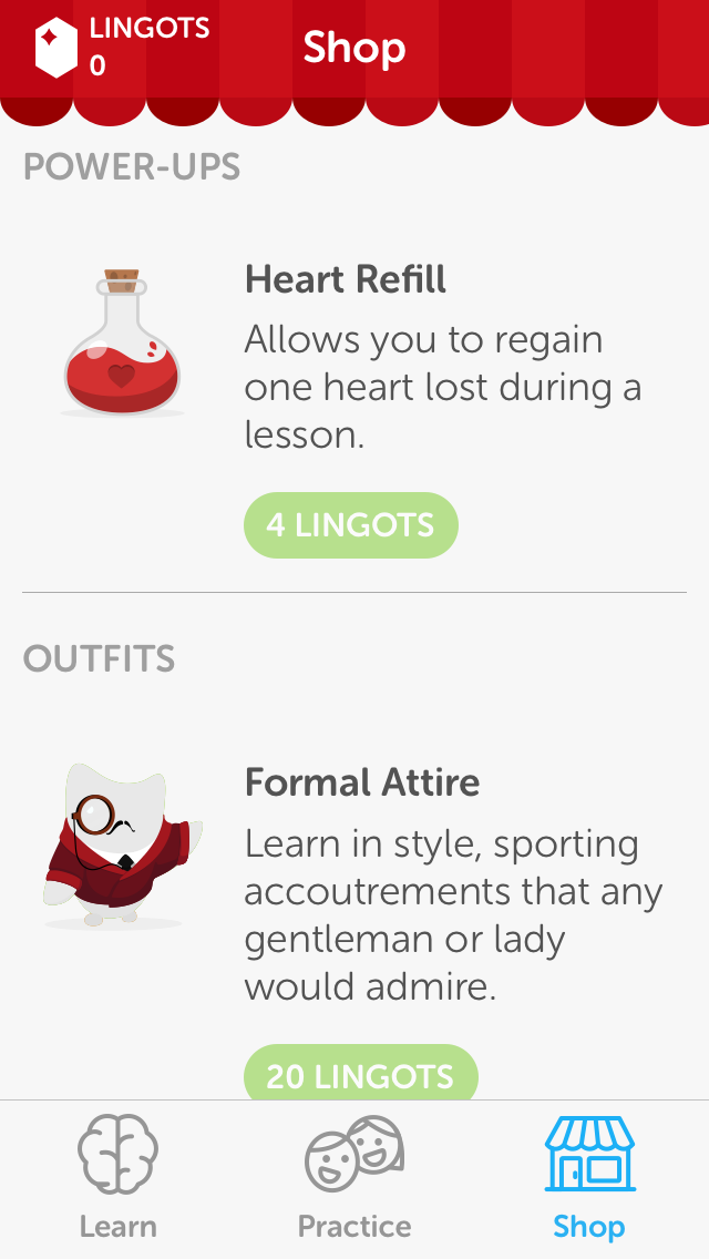 Duolingo Shop