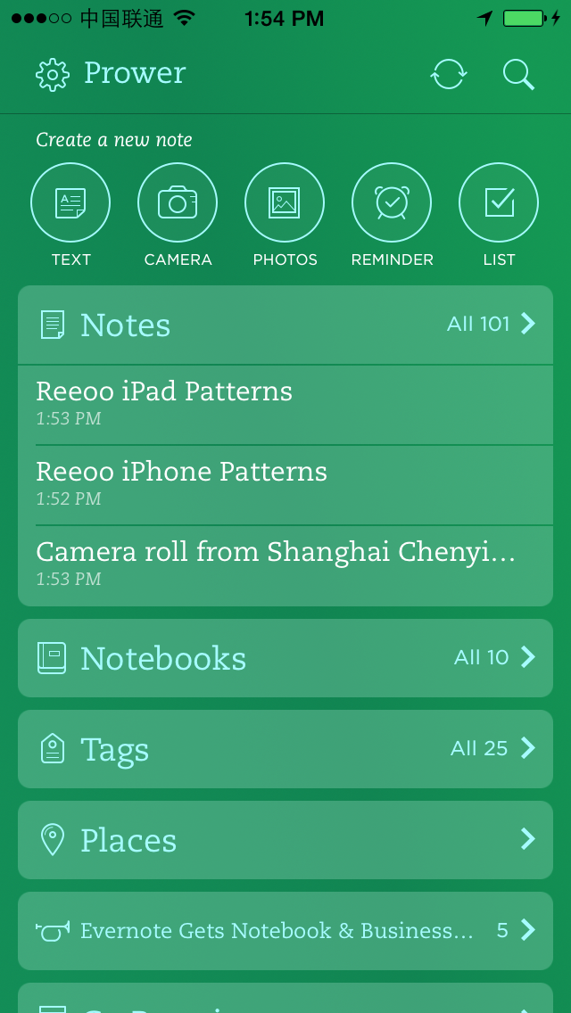 Evernote Home