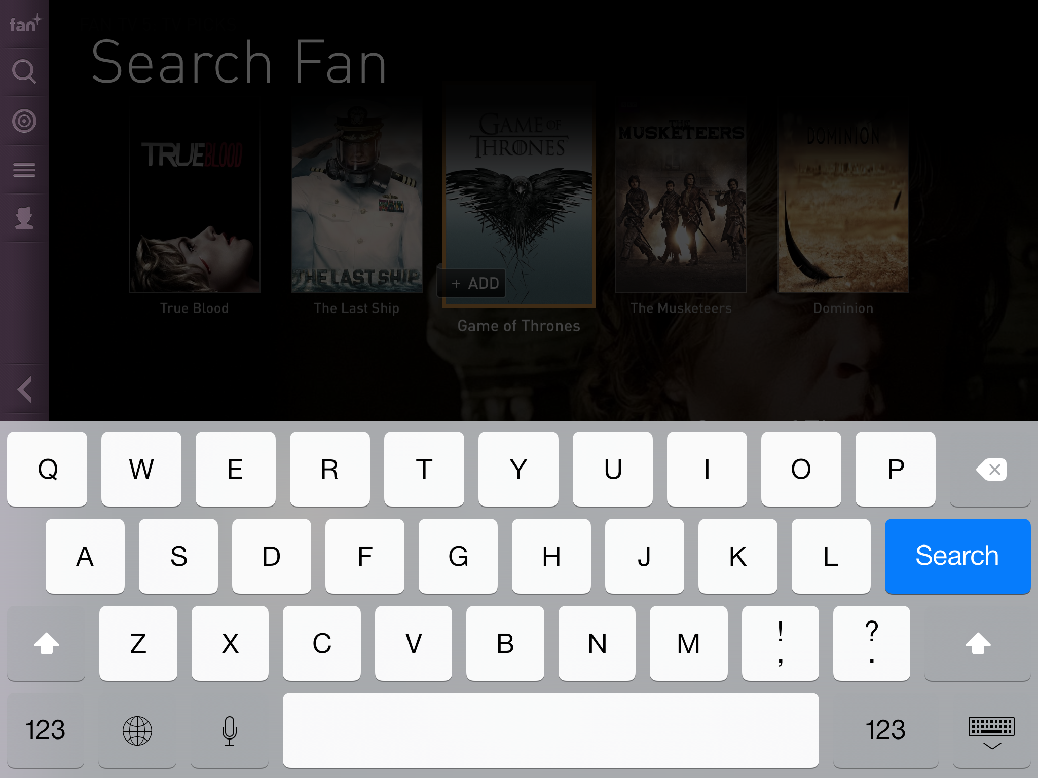 Fan TV Search