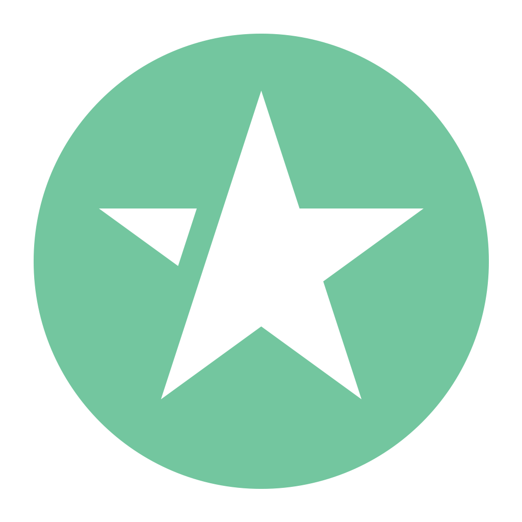 Fitstar Yoga app icon with a green flat minimalist circle design featuring a star.