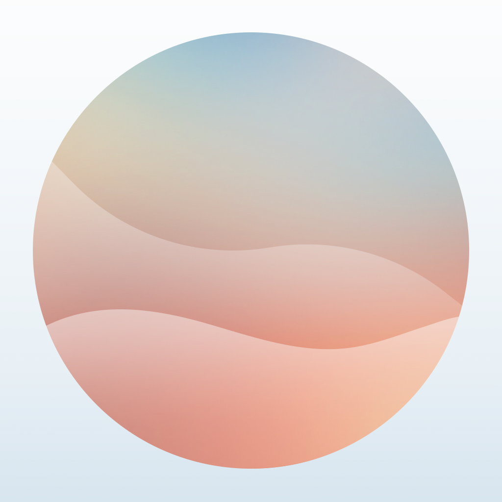 Fresh Air app icon with a multicolored soft 3D circle design featuring an abstract waves.