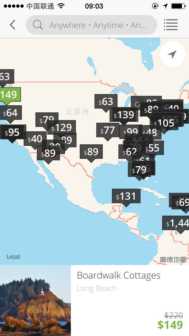 Getaways Map