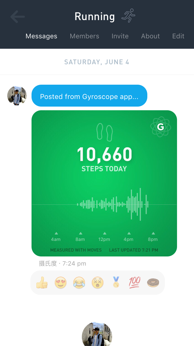 Gyroscope Message