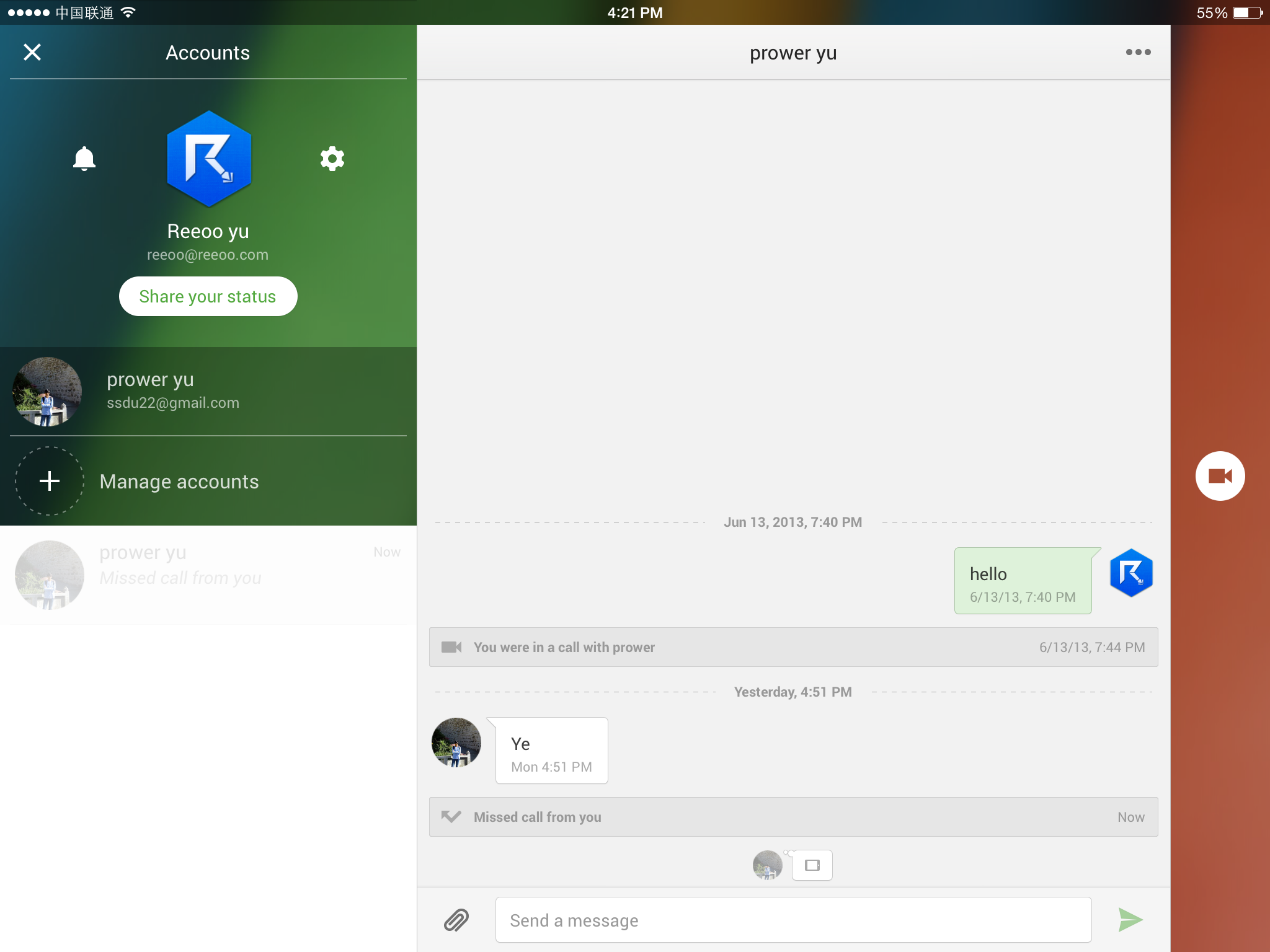 Hangouts Accounts