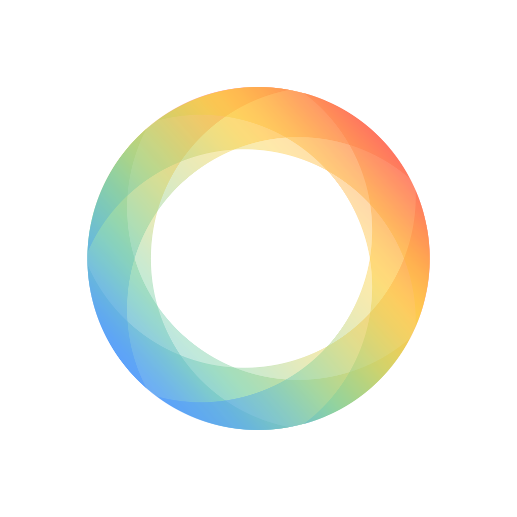 Hyperlapse from Instagram app icon with a multicolored abstract gradient circle design featuring an abstract ring.