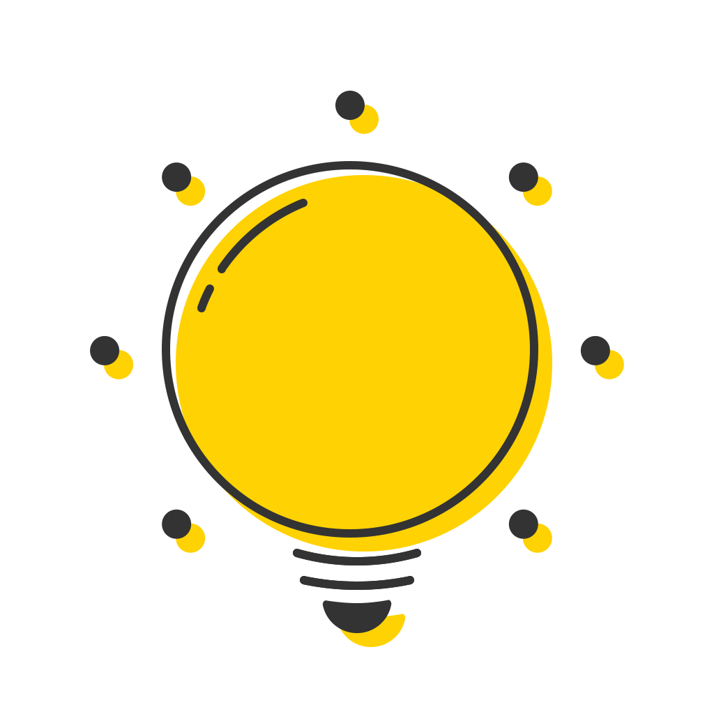 Light app icon with a yellow flat minimalist circle design featuring a clock.