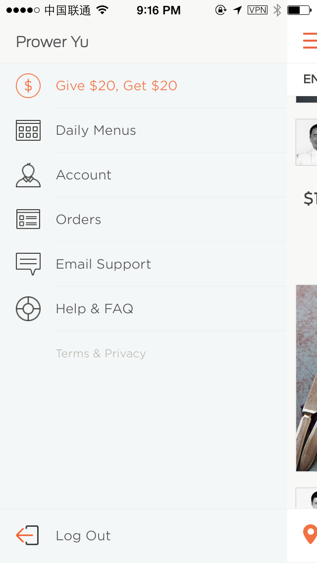 Munchery Sidebar