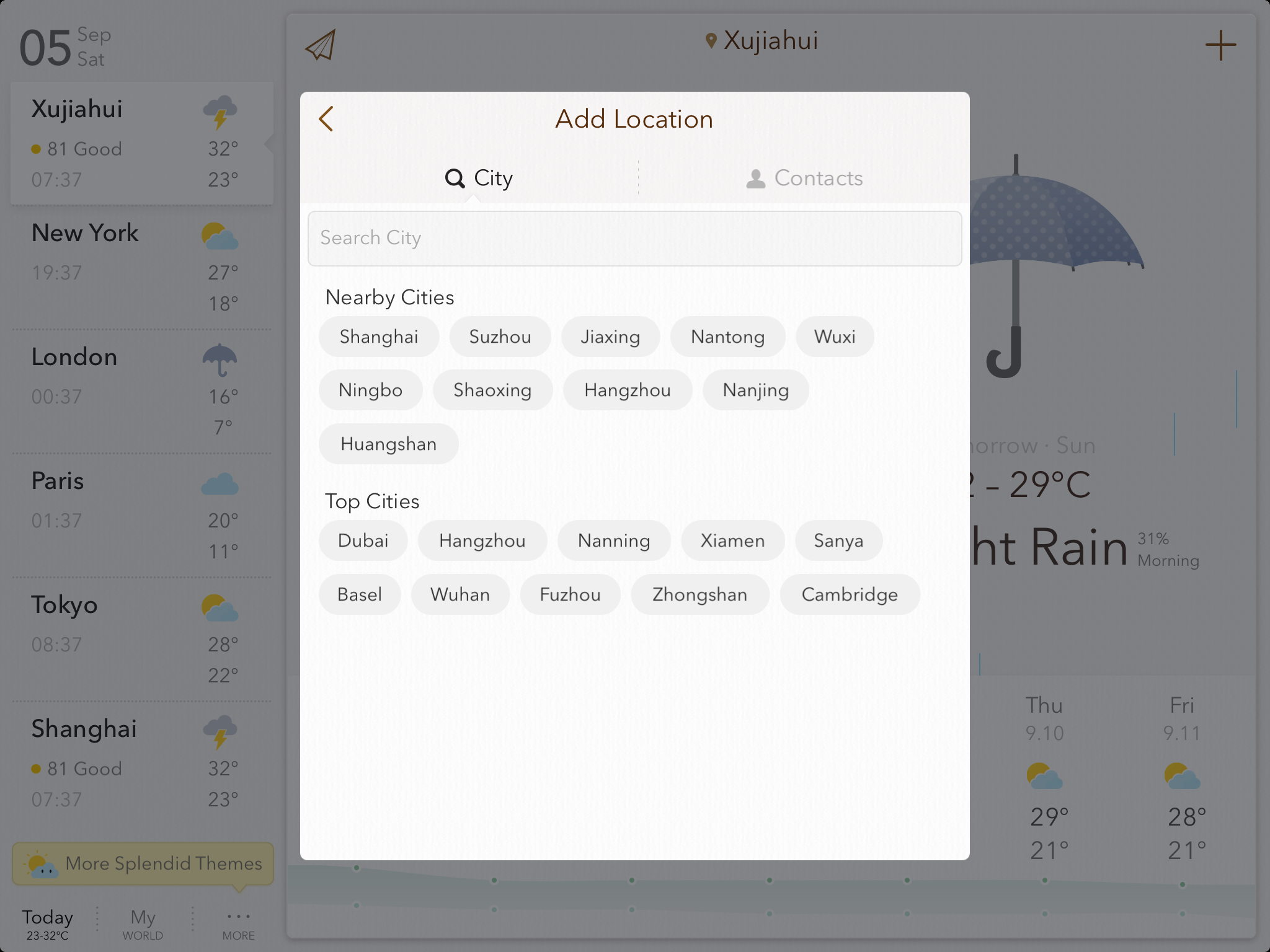 MyWeather Search