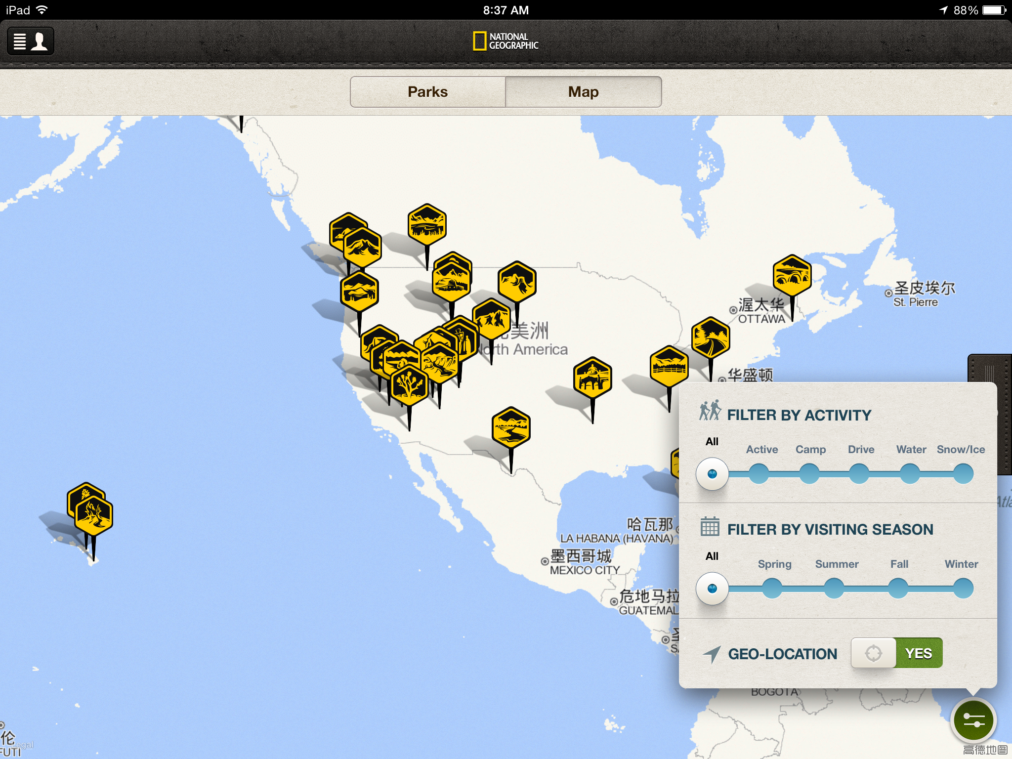 Park Guides Map