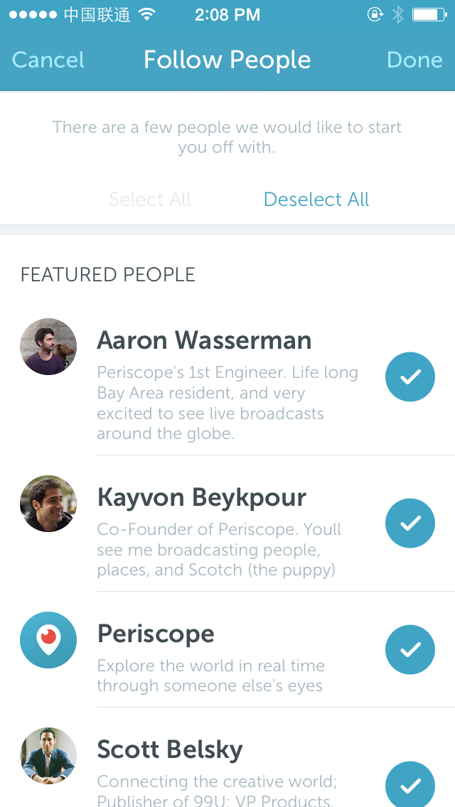 Periscope List