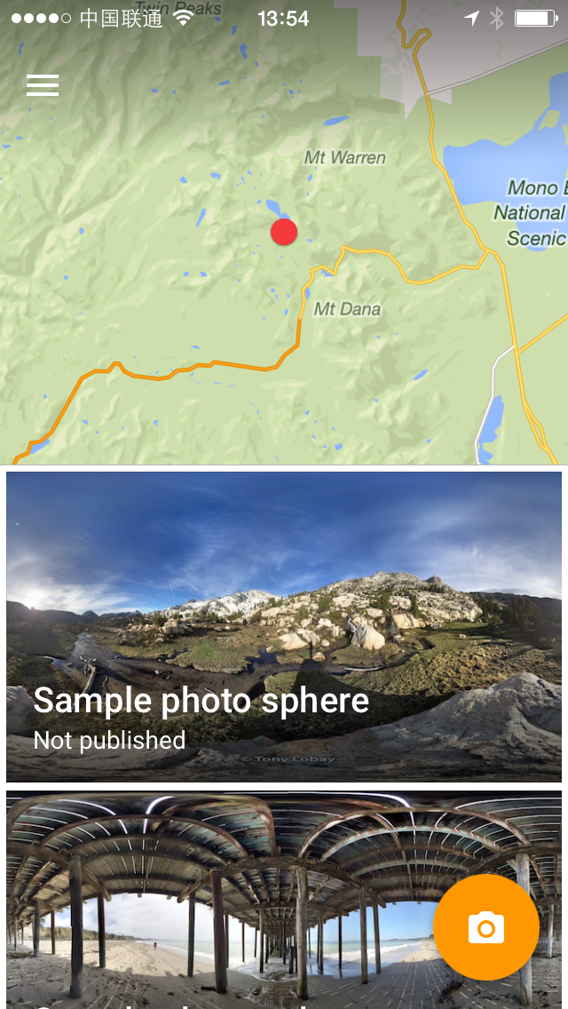 Photo Sphere Camera Home
