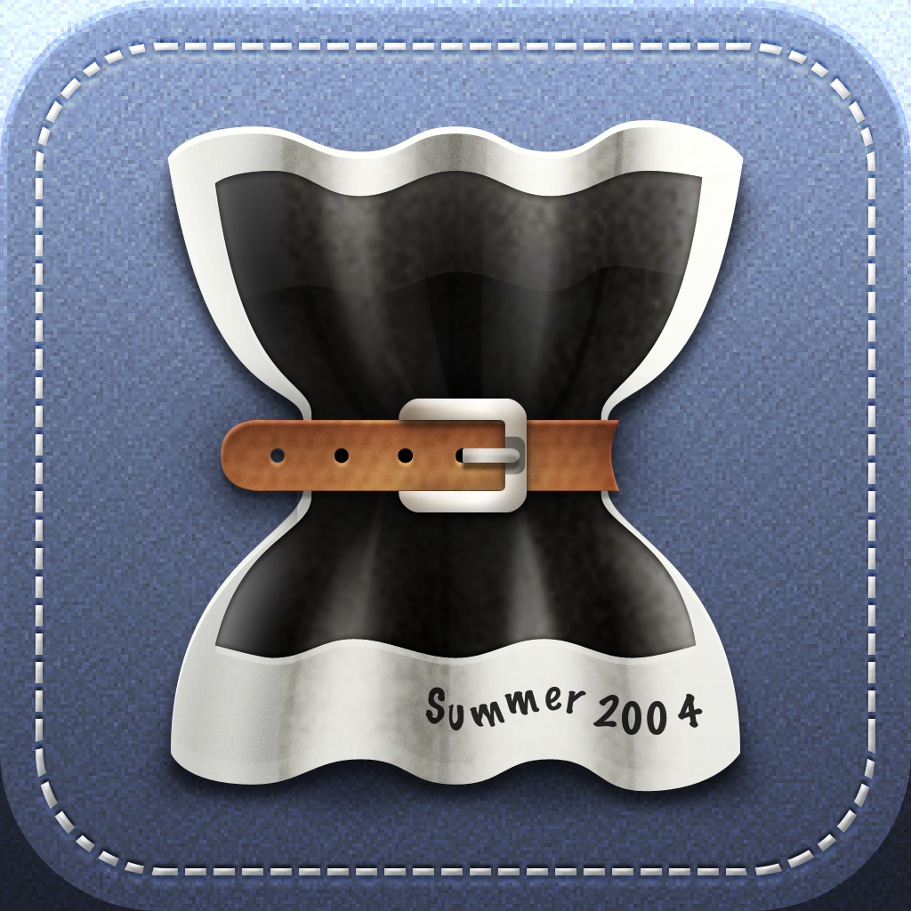 Reduce app icon with a purple skeuomorphism squircle design featuring a hourglass with belt.