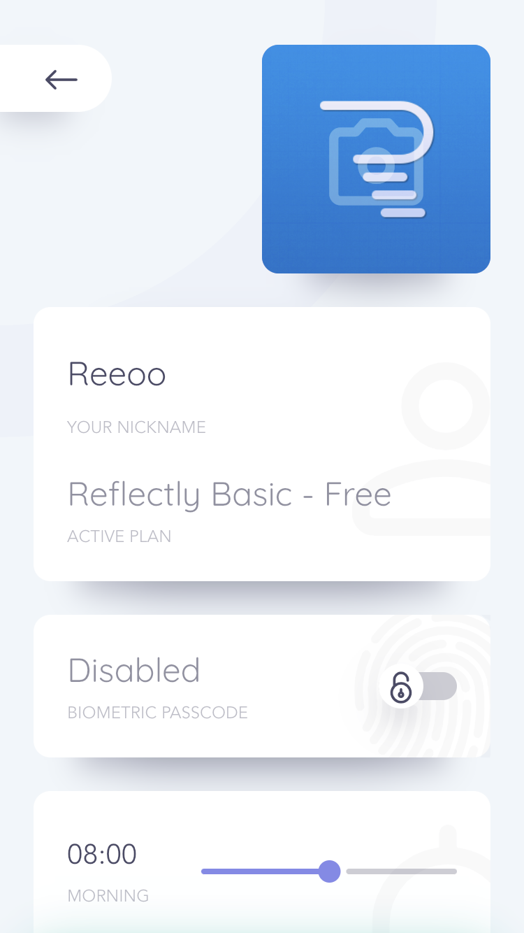 Reflectly Setting