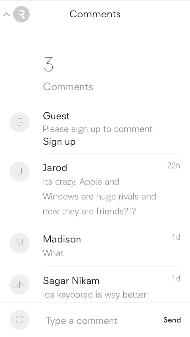 Rover Comments