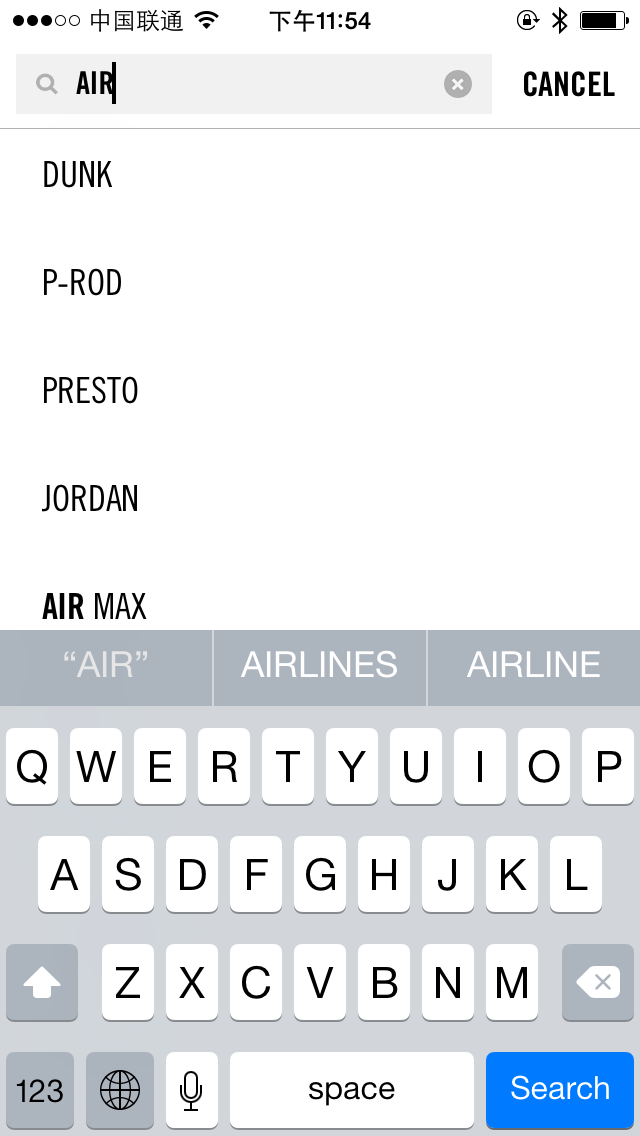 SNKRS Search