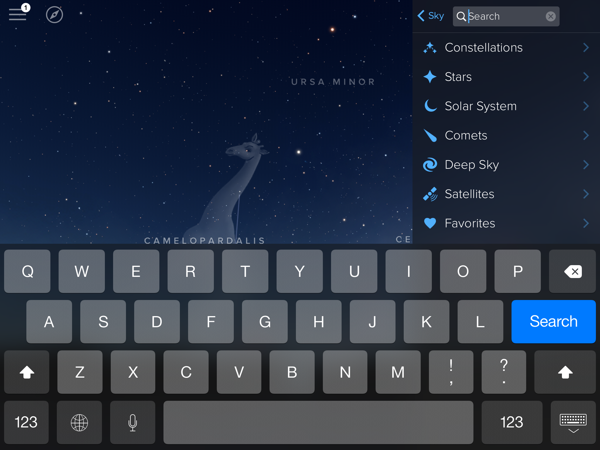 Sky Guide Search