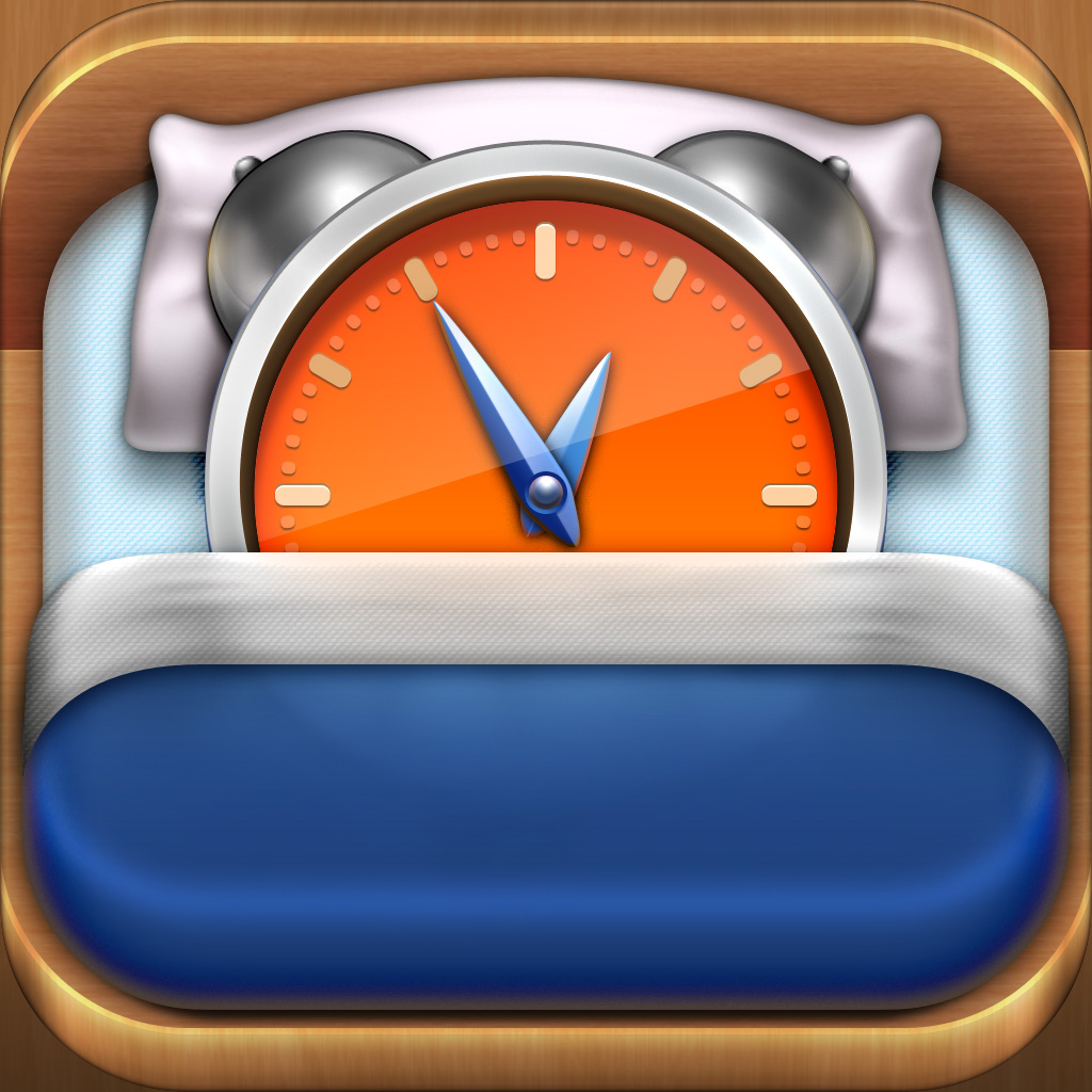SleepSmart Insomniac Sleep Genius Pro app icon with a multicolored skeuomorphism squircle design featuring a bed and alarm clock.