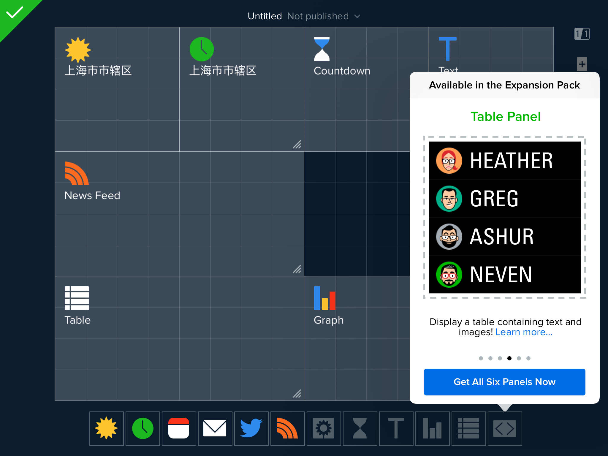 Status Board Creat