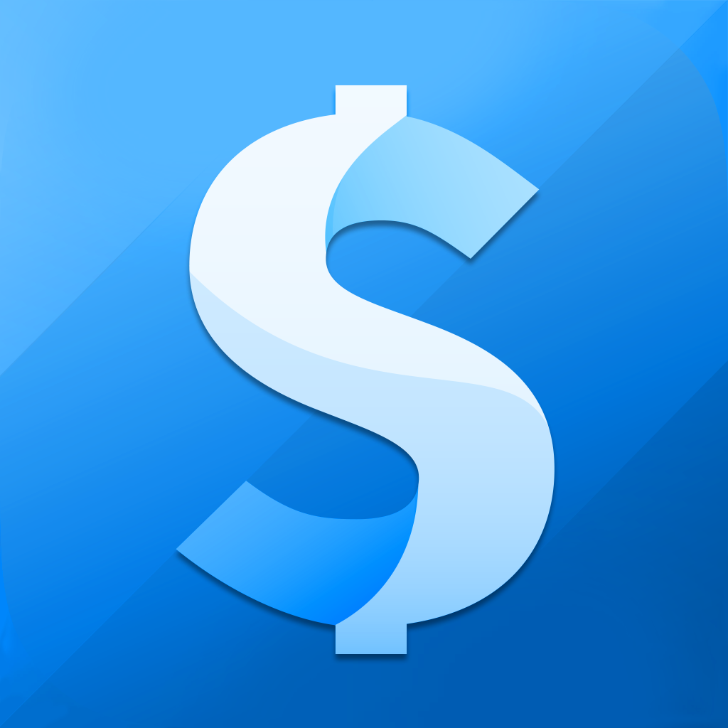Sumptus app icon with a blue soft 3D squircle design featuring a dollar sign.