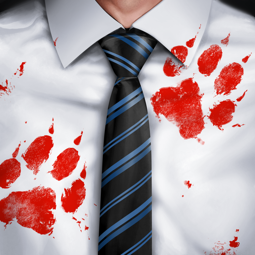 The Executive app icon with a white photorealistic squircle design featuring a formal shirt with paw prints.