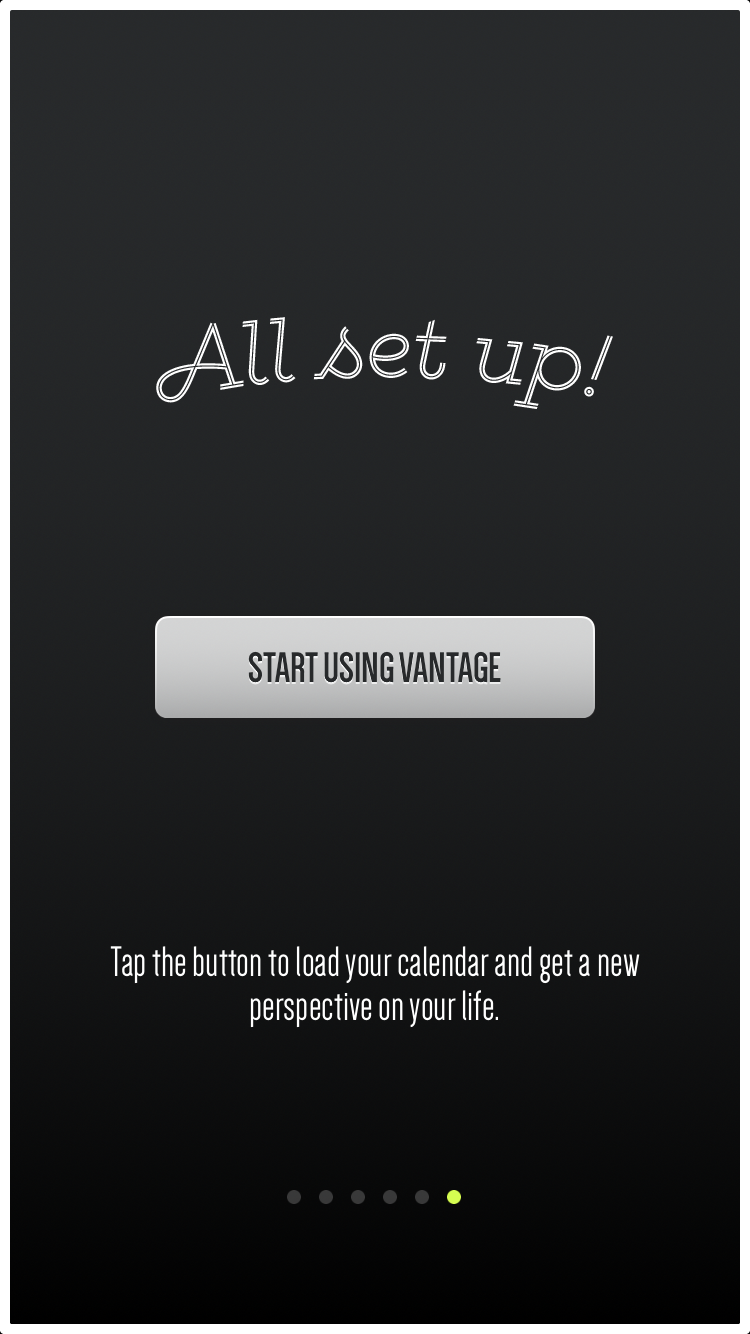 Vantage Calendar Guide 5