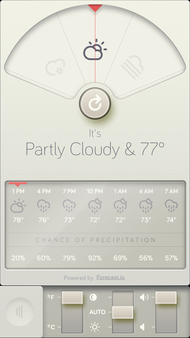 Weather Dial Menu