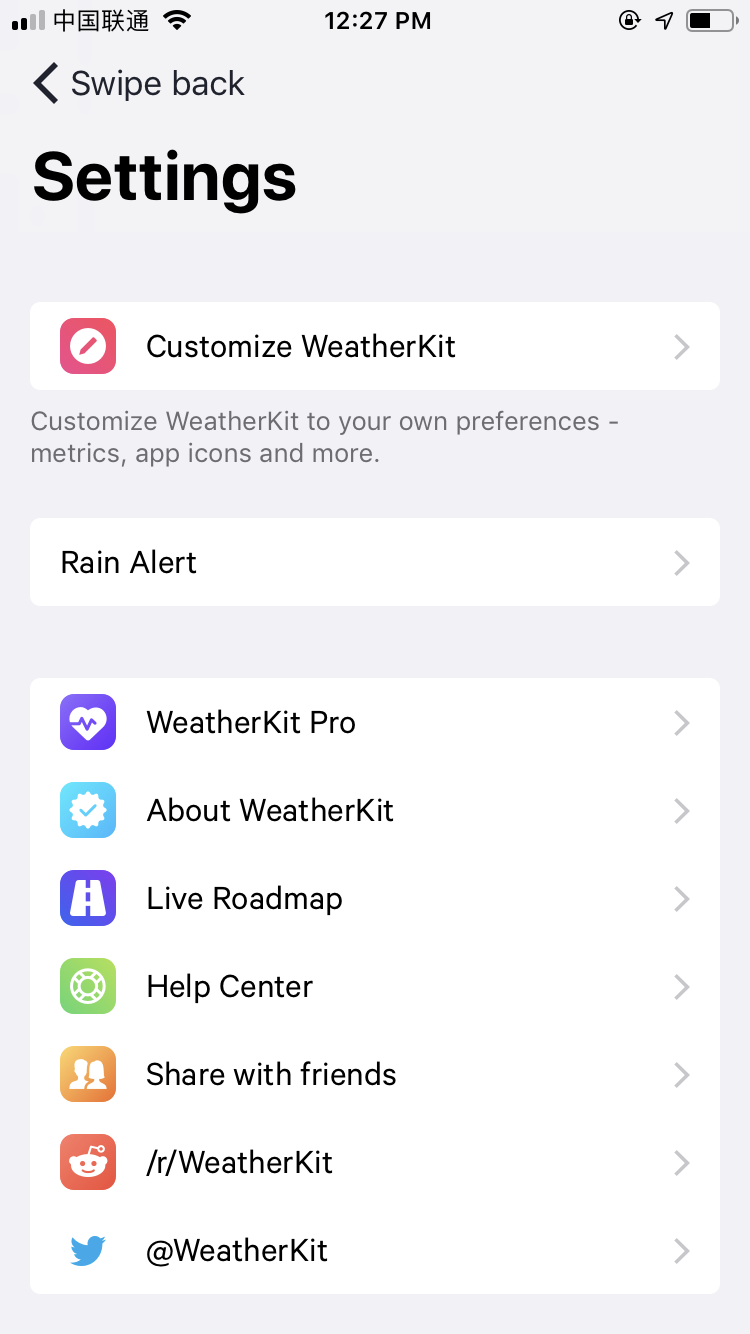 WeatherKit Setting