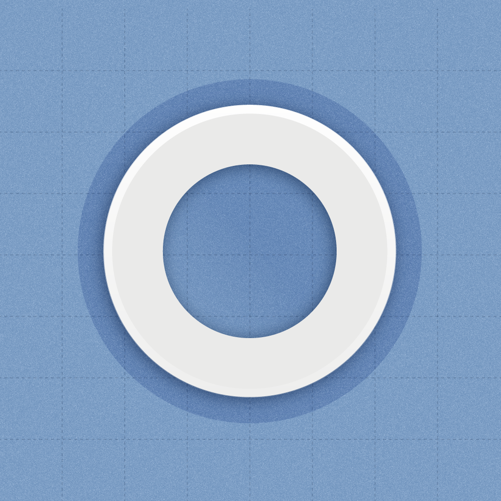 Weathertron app icon with a blue soft 3D circle design featuring a ring.