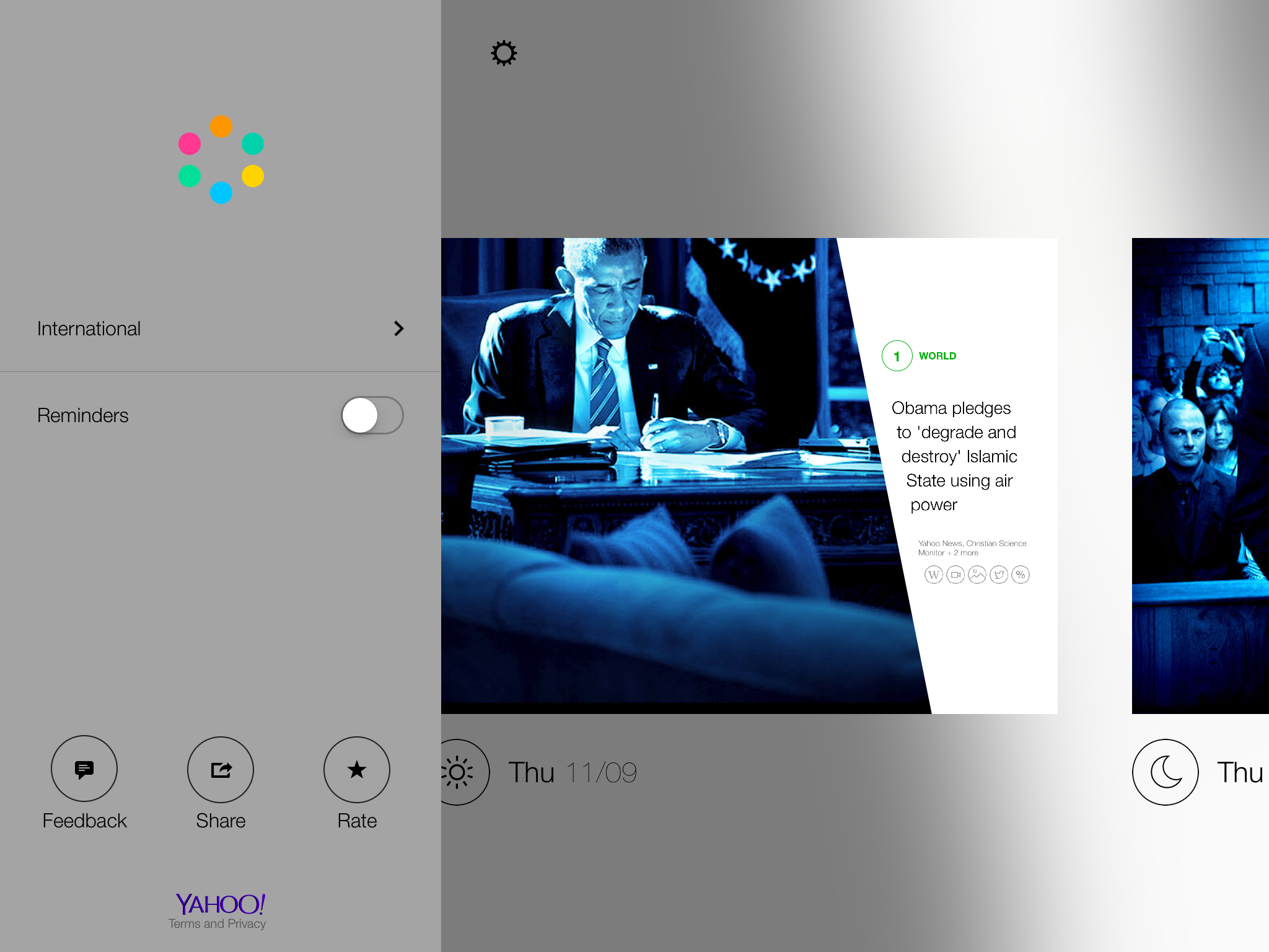 Yahoo News Digest Setting
