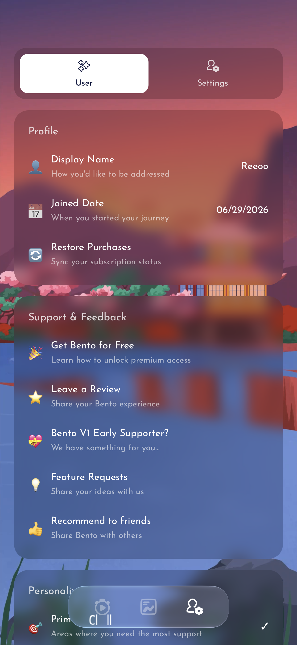 Bento Foucs Profile