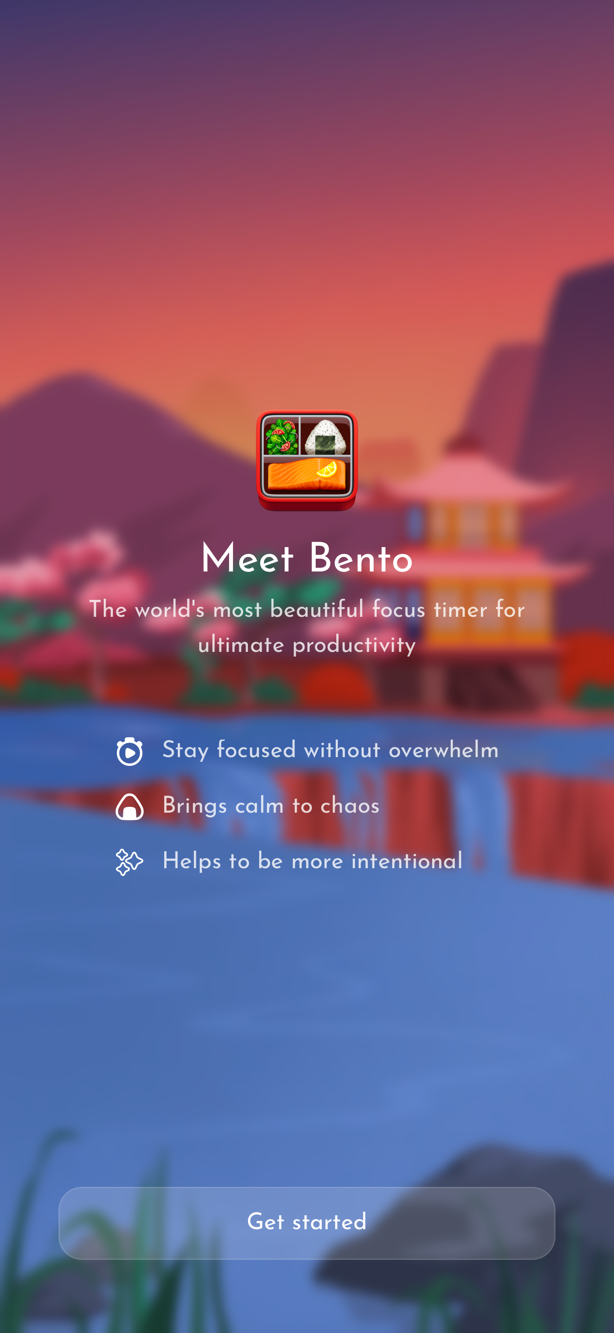 Bento Foucs Welcome