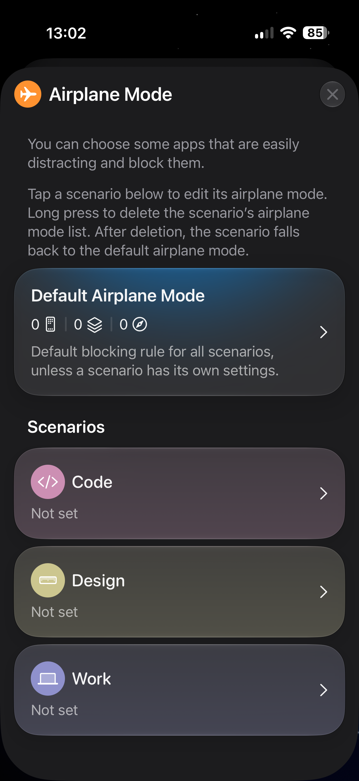 FocusFlight Settings
