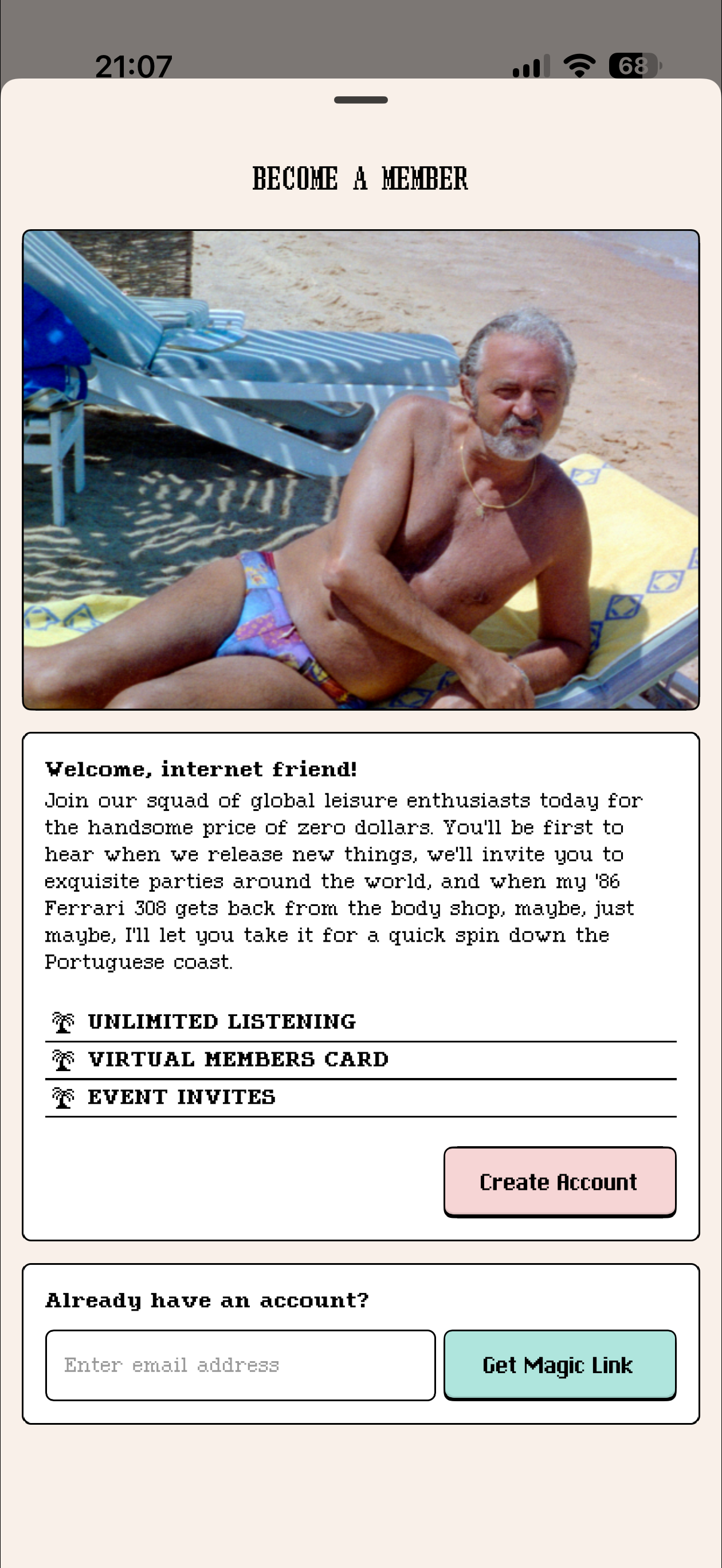 Poolsuite FM Sign Up
