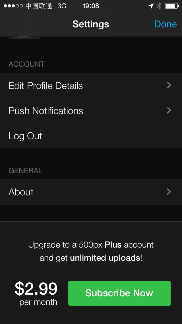 500px Setting