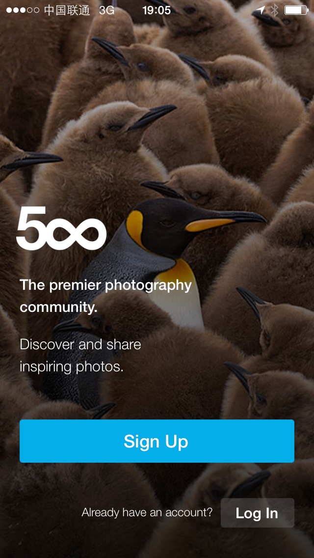500px Sign Up