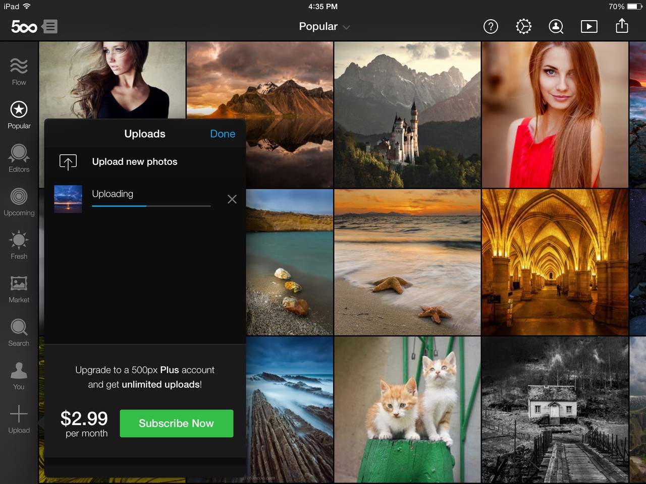500px Uploads