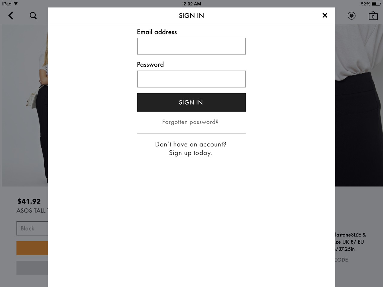 ASOS Login