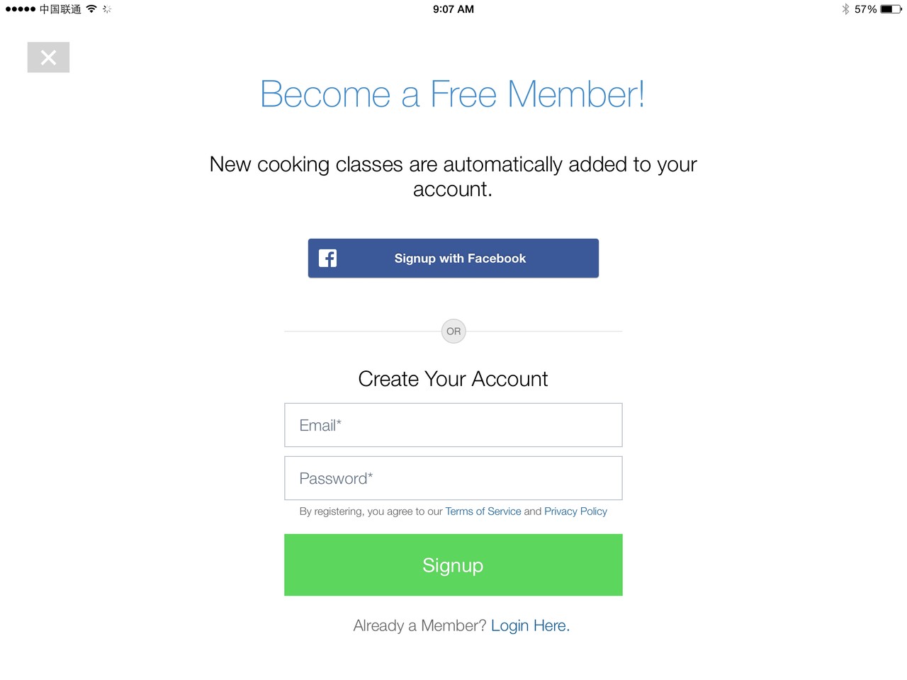 Appetites Login