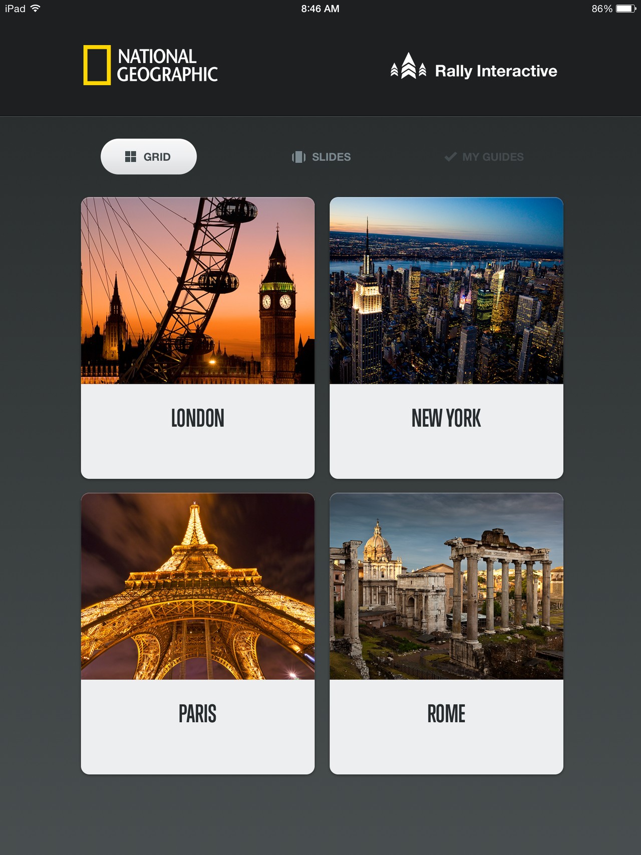 City Guides Grid