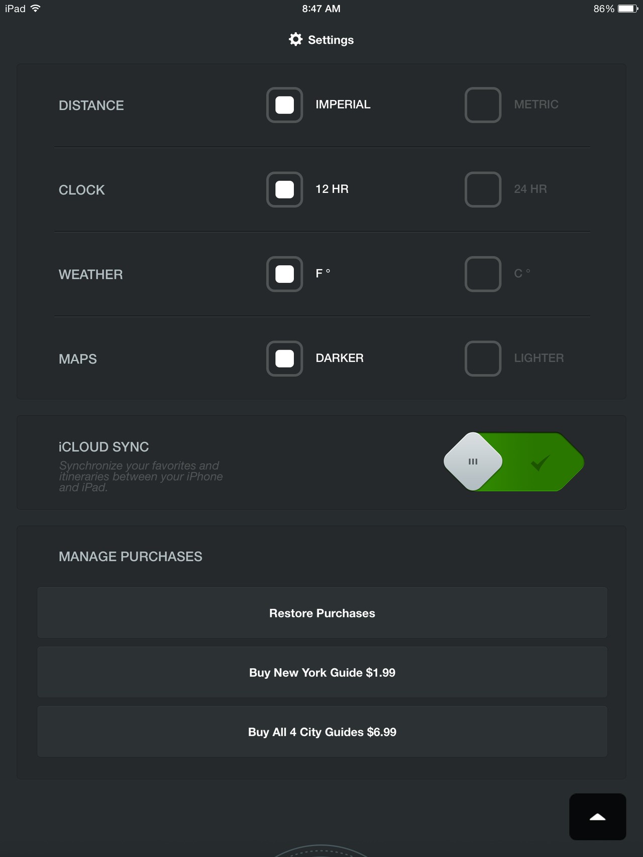 City Guides Setting