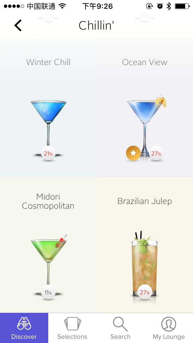 Cocktail Flow List