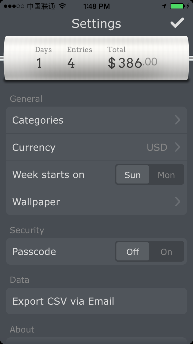 DailyCost Setting