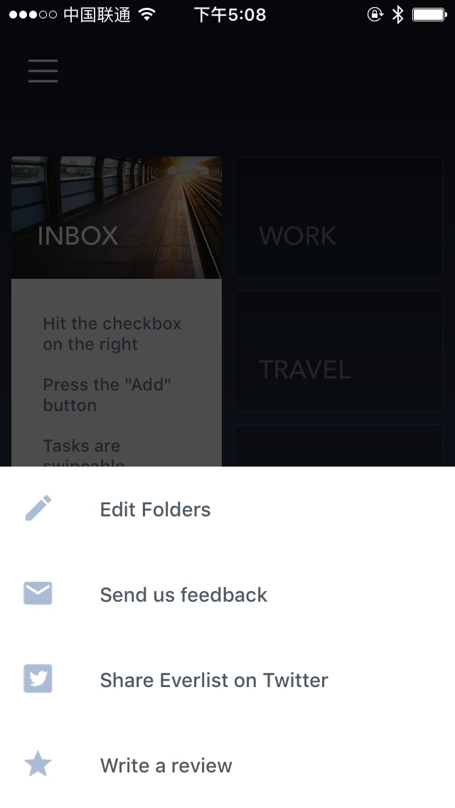 Everlist Menu