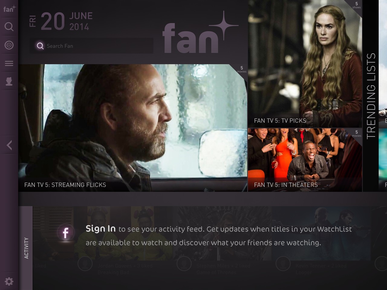 Fan TV Home